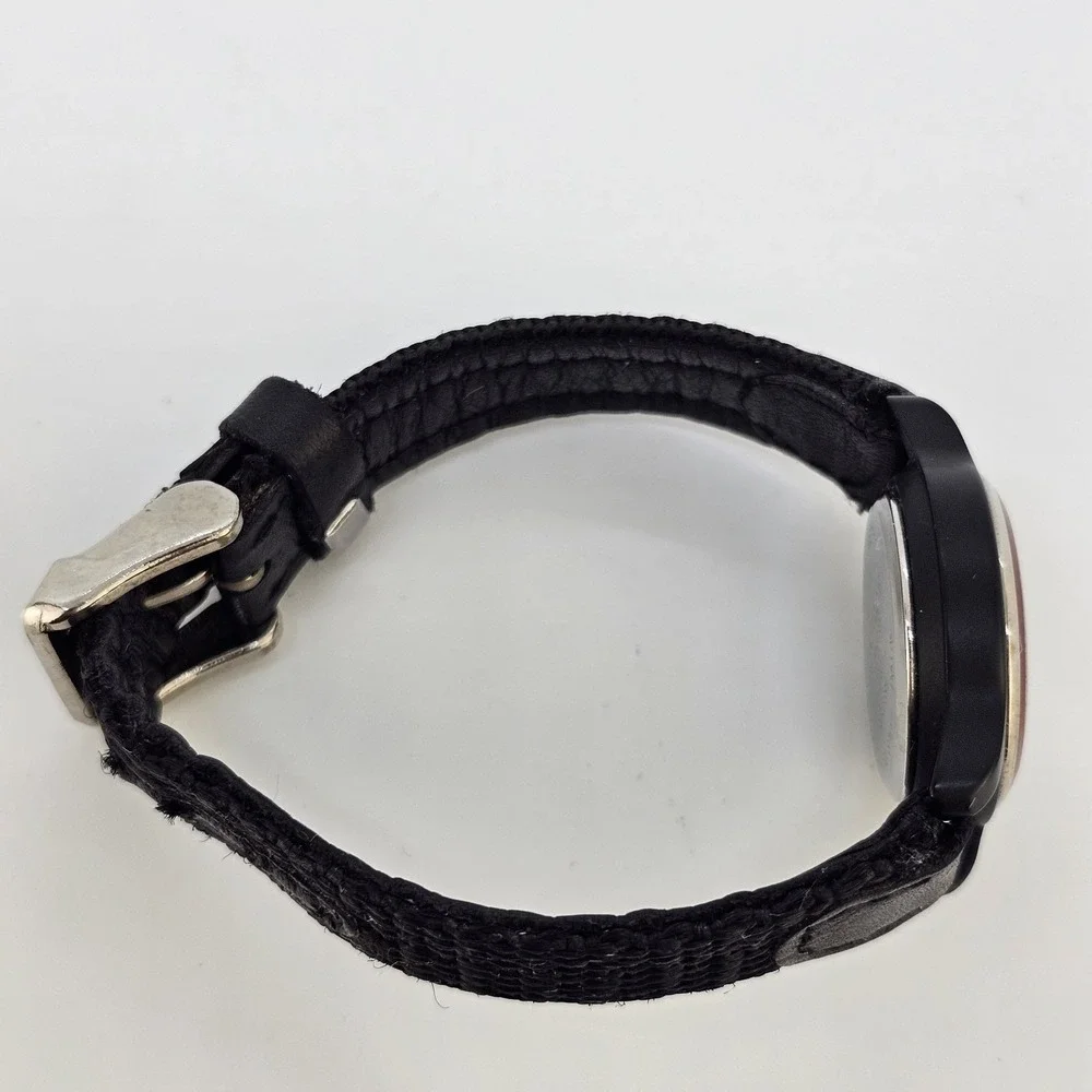 Revlon Watch Women 25MM White Dial Black Nylon Bands Up to 6